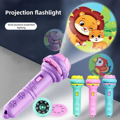 Flashlight Slide Projector Torch Lamp Toy for Kids, 3 Disks - Fun Educational Toy
