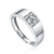 Stylish Couple Diamond cut Stone Adjustable Rings-CRSH004