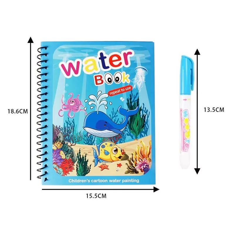 Magic Water Book with Pen 2 To 6 Years Old Children Learning Education Toy