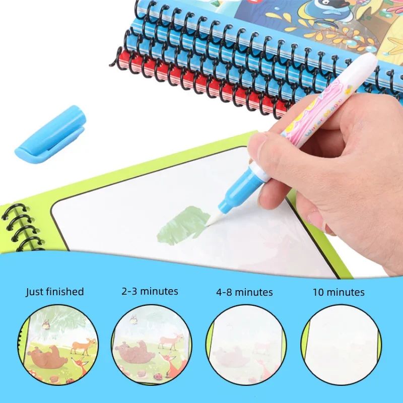 Magic Water Book with Pen 2 To 6 Years Old Children Learning Education Toy