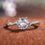Trendy Twisted Diamond Cut Stone 925 Sterling Silver Adjustable Ring - CRSH591