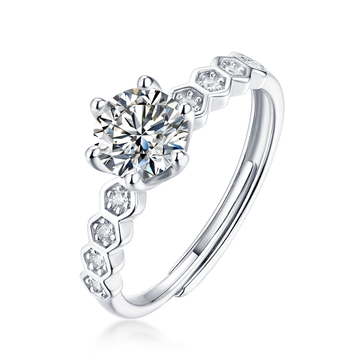 Moissanite Promise 925 Sterling Silver Ring - CRSH294
