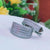 Multilayer White Zircon Diamond cut Stone Adjustable Couple Rings-CRSH228