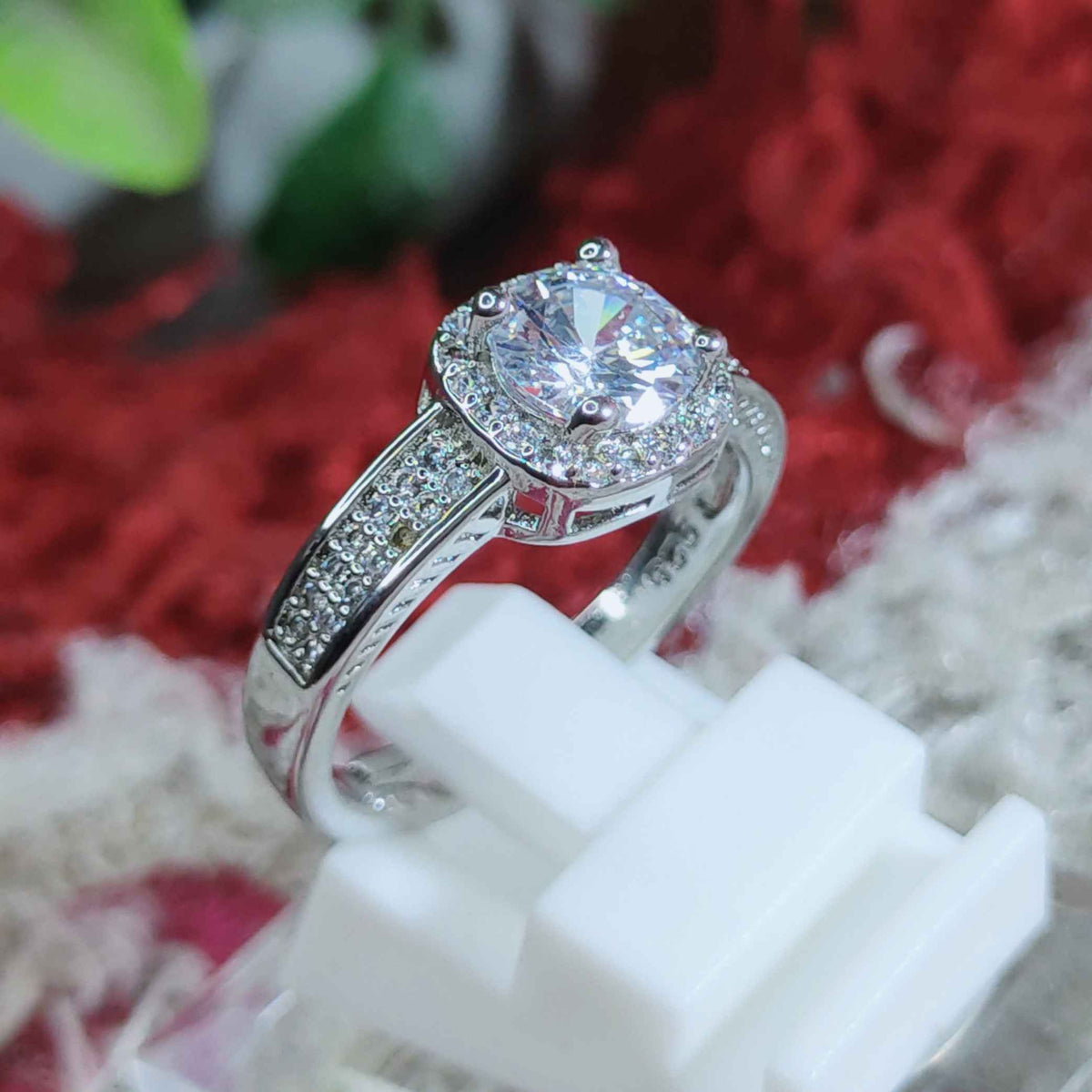 Styliah Diamond Cut Stone Adjustable Ring -CRSH395