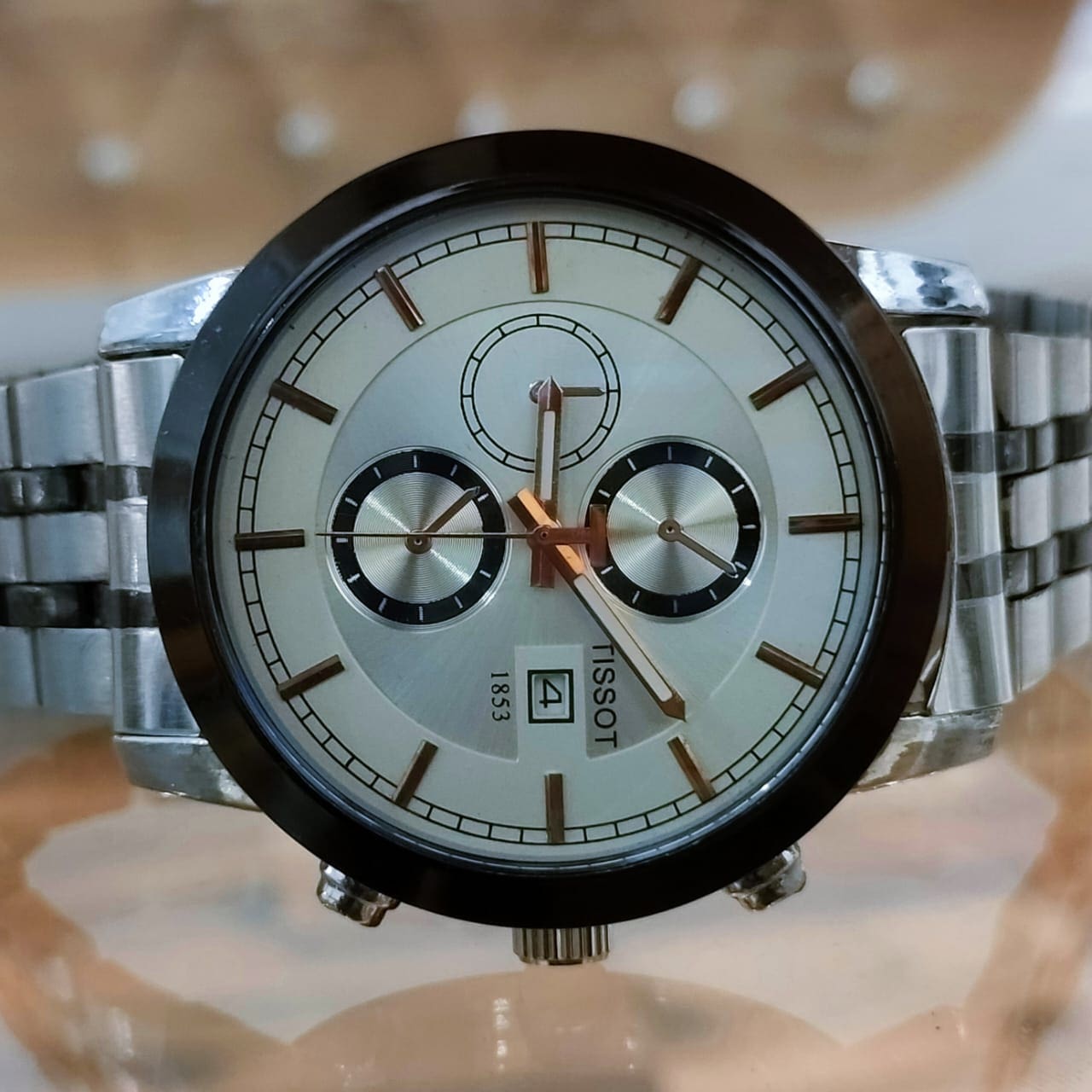 Elite Three Dials T.I.S.S.O.T Stainless Steel Watch - RP-661