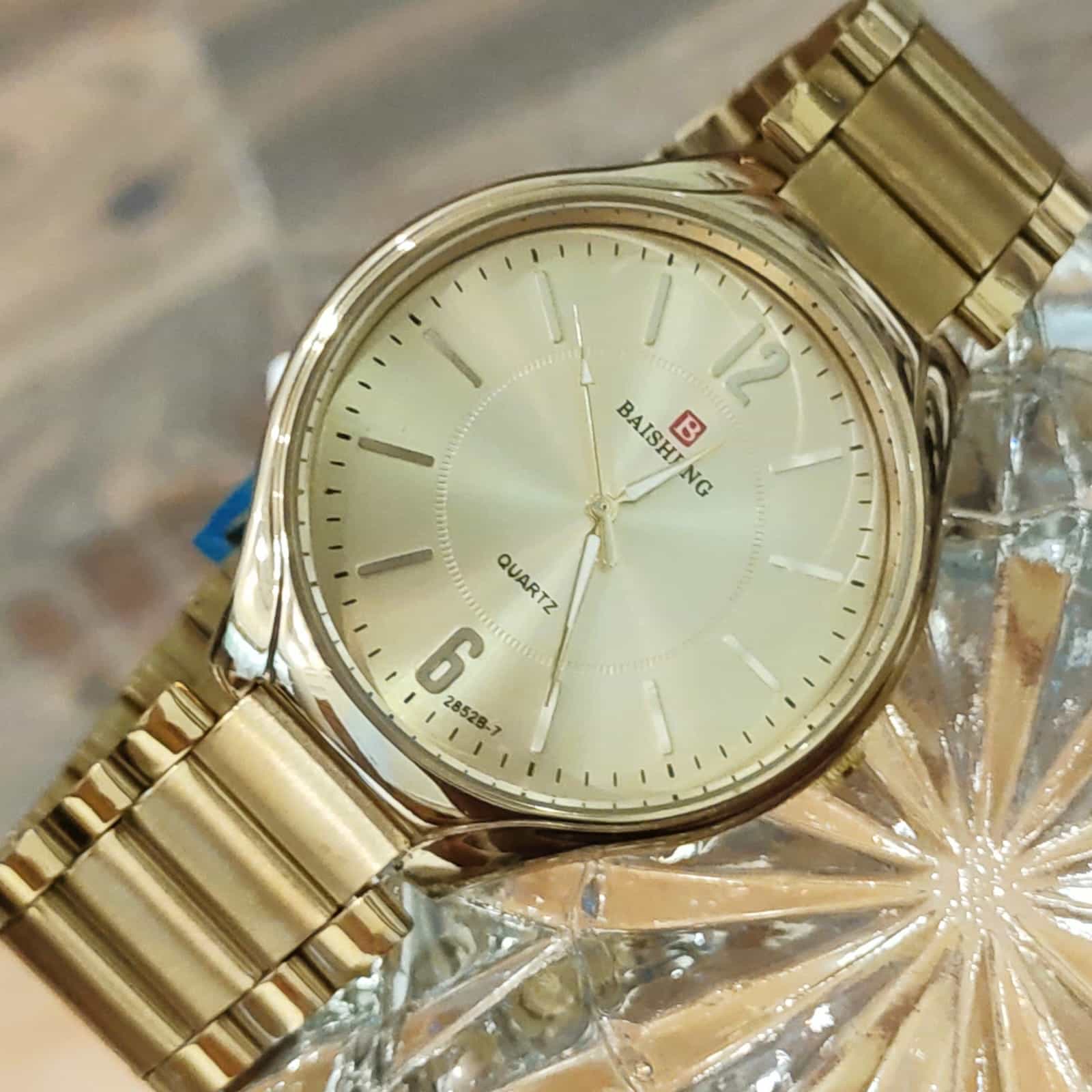 Royal BQ Stainless Steel Golden Watch - LR-445