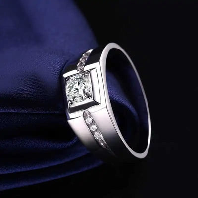 Glamorous Couple Diamond cut Stone Adjustable Rings-CRSH194
