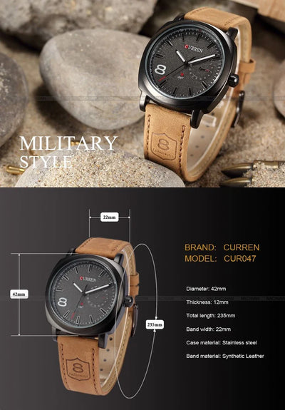Royal Class Luxury Men's Watch C U R R E N Route 8 - RP531