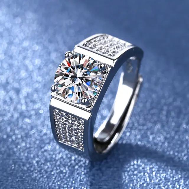 Stylish Diamond Cut Stone Adjustable Size Ring - CRSH641