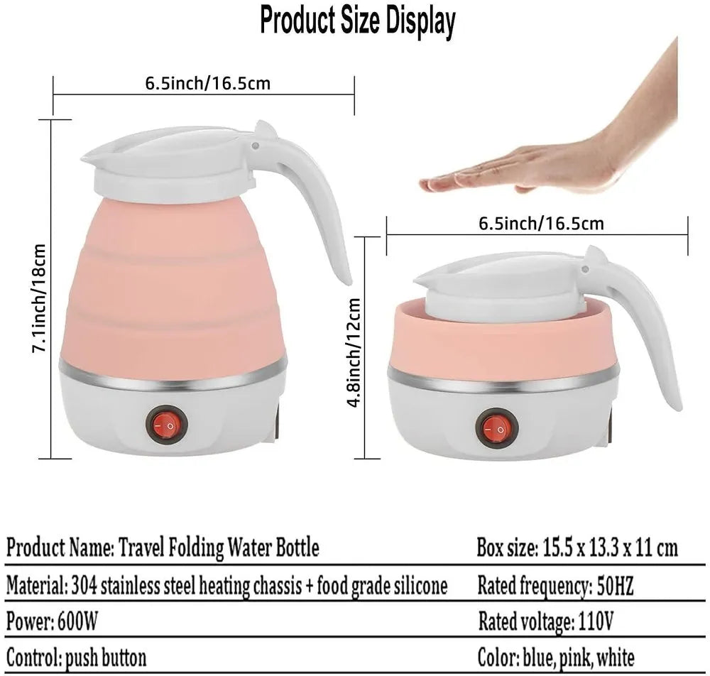 PORTABLE ELECTRIC FOLDABLE COMPACT DESIGN KETTLE