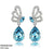 Wing's Pear Drop Aqua Color Earrings Pair-CEDH244