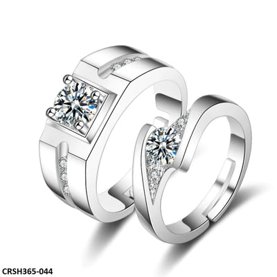 Best Selling Diamond Cut Stone Couple Rings Adjustable-CRSH365
