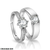Diamond Cut Stone Couple Rings Adjustable-CRSH368