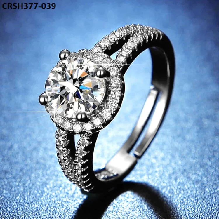 Unique Design Cubic Zircon Stone Ring Adjustable-CRSH377