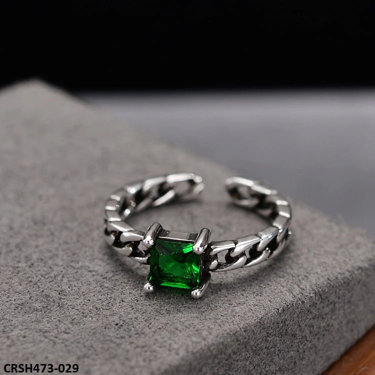 Green Square Chain Ring Adjustable-CRSH473