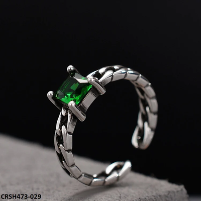 Green Square Chain Ring Adjustable-CRSH473