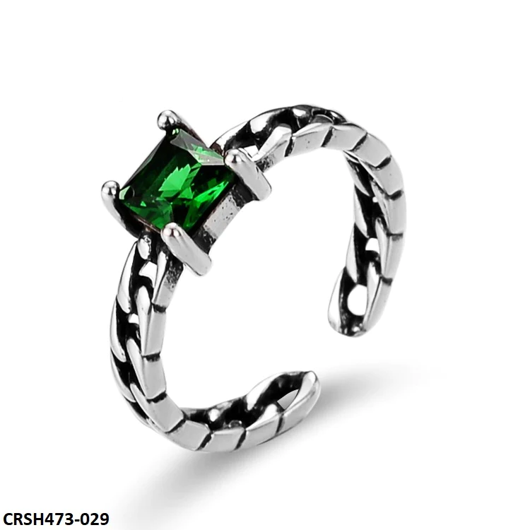 Green Square Chain Ring Adjustable-CRSH473