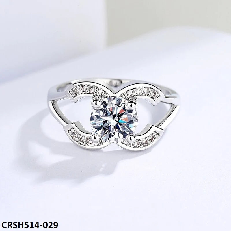 Tapered Design 925 Sterling Silver Ring Adjustable-CRSH514