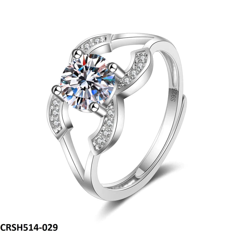 Tapered Design 925 Sterling Silver Ring Adjustable-CRSH514