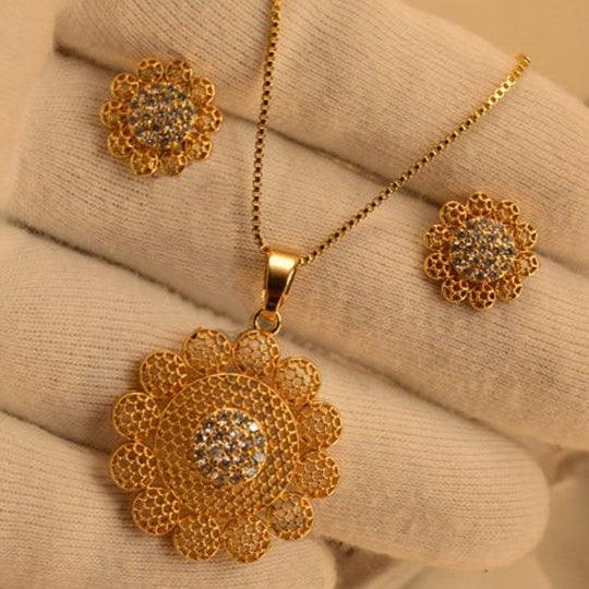 Elegant Gold Plated Necklace Sets for Girls/Women - zebaishjewellers