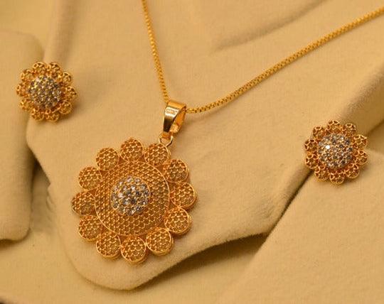 Elegant Gold Plated Necklace Sets for Girls/Women - zebaishjewellers