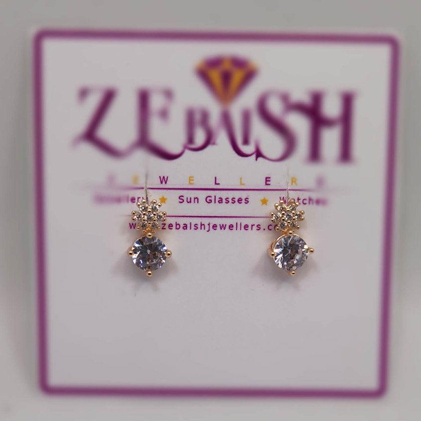 Fancy Diamond Stone Golden Earrings for Girls/Women - zebaishjewellers