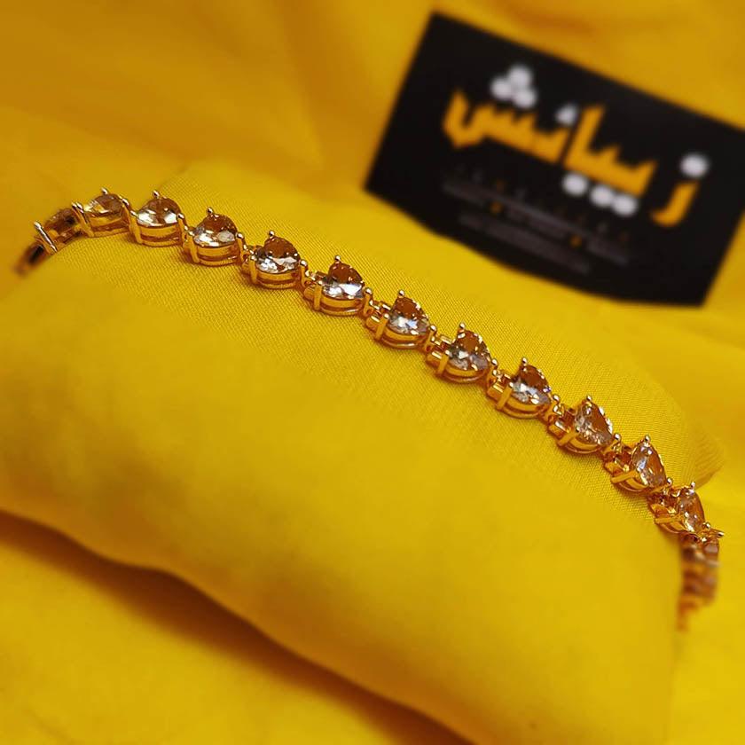 Beautiful Heart Charm Brown Zircon Classy Bracelet For Girls/Women - zebaishjewellers