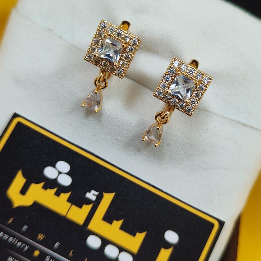 Elegant Yellow Golden Zircon Earrings for Girls/Women - zebaishjewellers