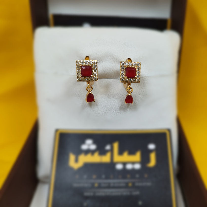 Stylish Maroon Zircon Earrings for Girls/Women