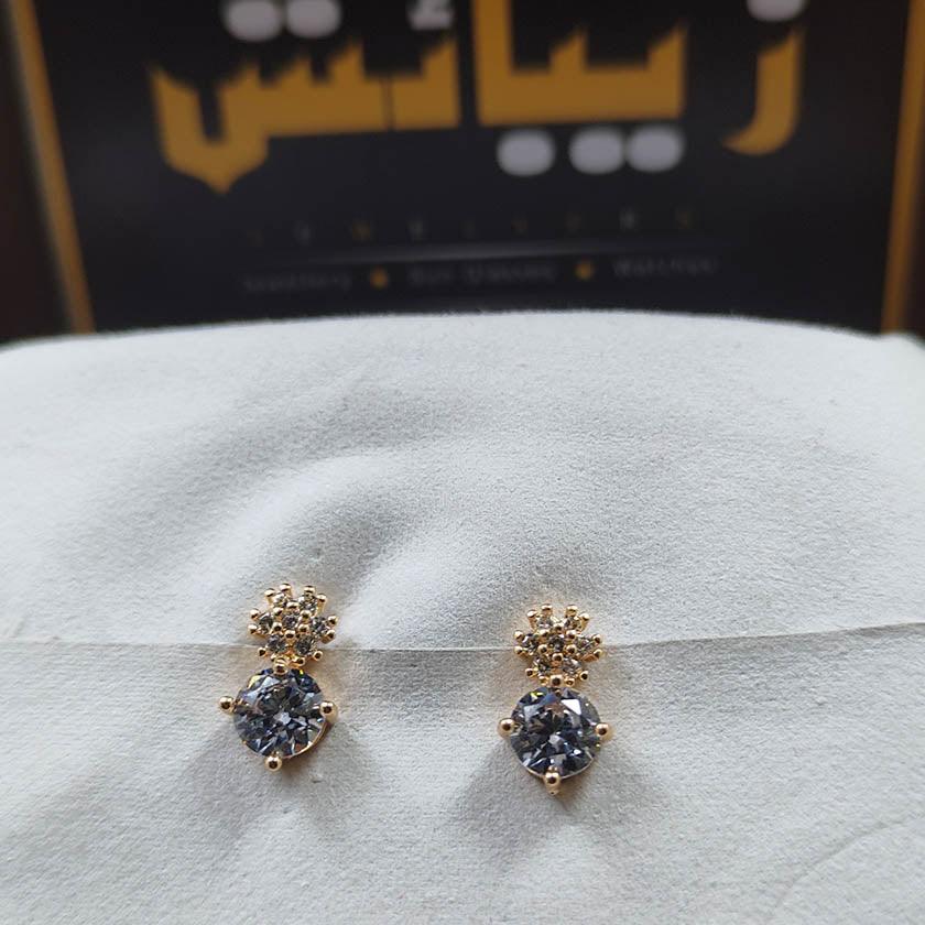 Fancy Diamond Stone Golden Earrings for Girls/Women - zebaishjewellers