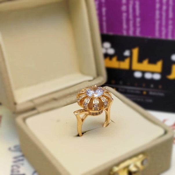 Stress Relieve Crown Spinning Anxiety Ring for Women/Girls - zebaishjewellers