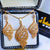 Antique 18K Gold Plated Leaf Crystal Golden Necklace Sets for Girls/Women