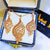 Antique 18K Gold Plated Leaf Crystal Golden Necklace Sets for Girls/Women