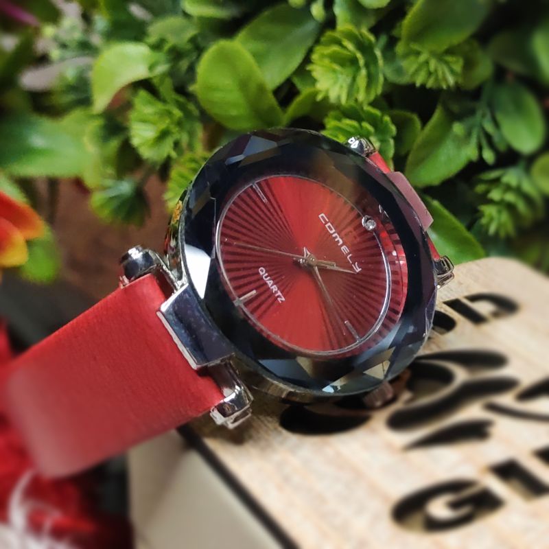 Stylish Red Straps Watch - W107