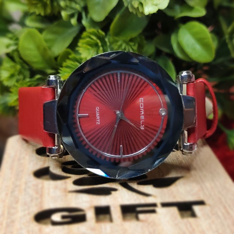 Stylish Red Straps Watch - W107