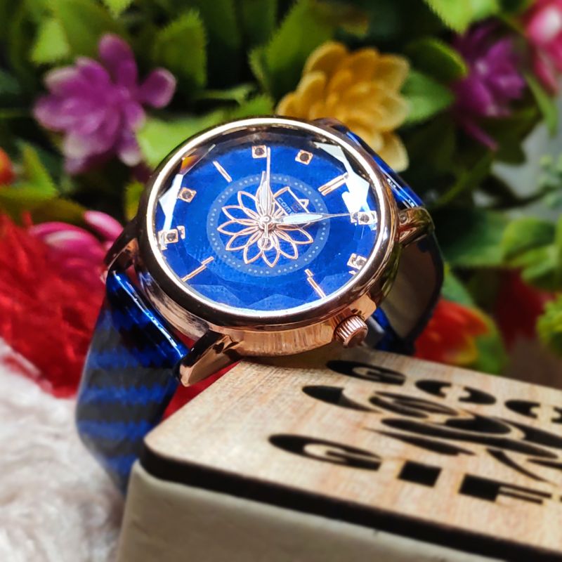 Stunning Fancy Blue Straps Watch - W108