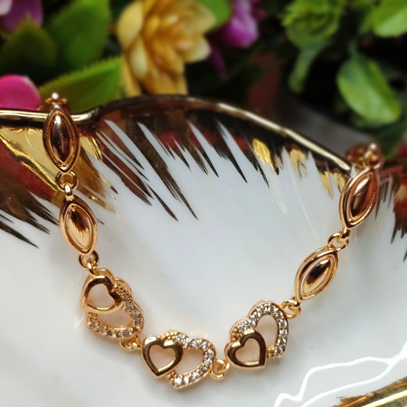 Trendy Double Heart Bracelet For Girls/Women