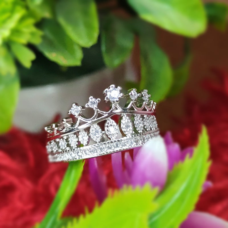 Trendy 925 Sterling Silver Crown Ring