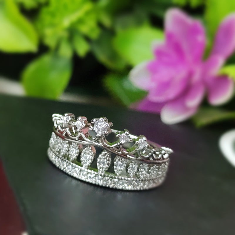 Trendy 925 Sterling Silver Crown Ring