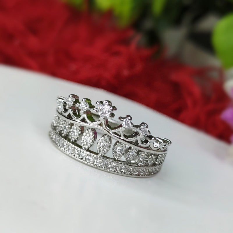 Trendy 925 Sterling Silver Crown Ring