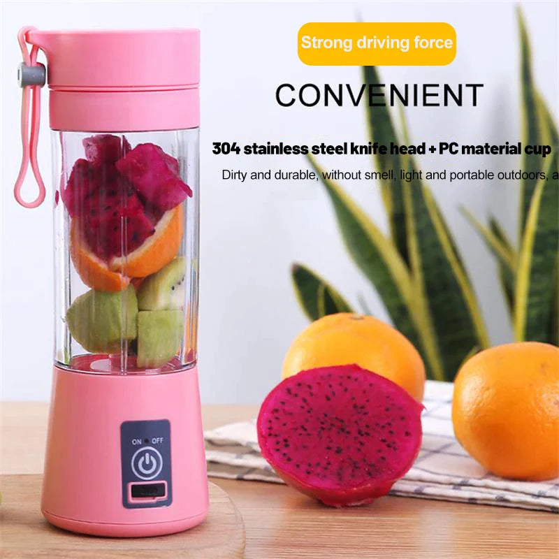 MINI PORTABLE USB RECHARGEABLE 6 BLADES JUICER BLENDER MIXER
