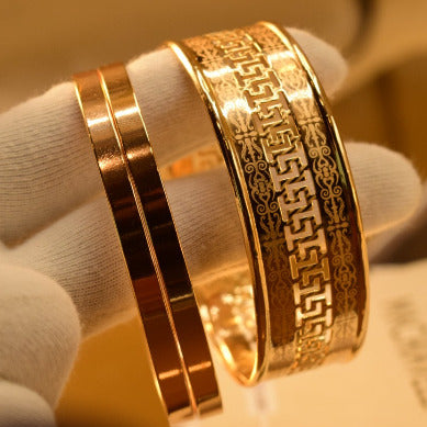 Fancy Elegant Golden Design Bangles Set for Girls/Women