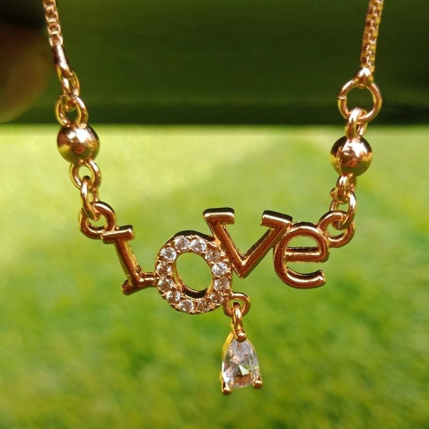Beautiful LOVE Necklace for Women - zebaishjewellers